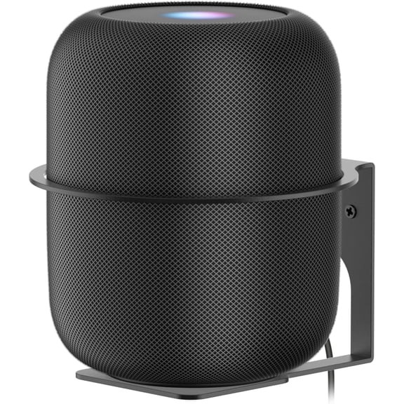 Heavy Duty Speaker Mount for HomePod 1st & 2nd Gen Wall Bracket, Easy Alignment for Homepod Wall Mount, Metal Speaker Bracket Reserved Charging Port with Mounting Hardware, Black