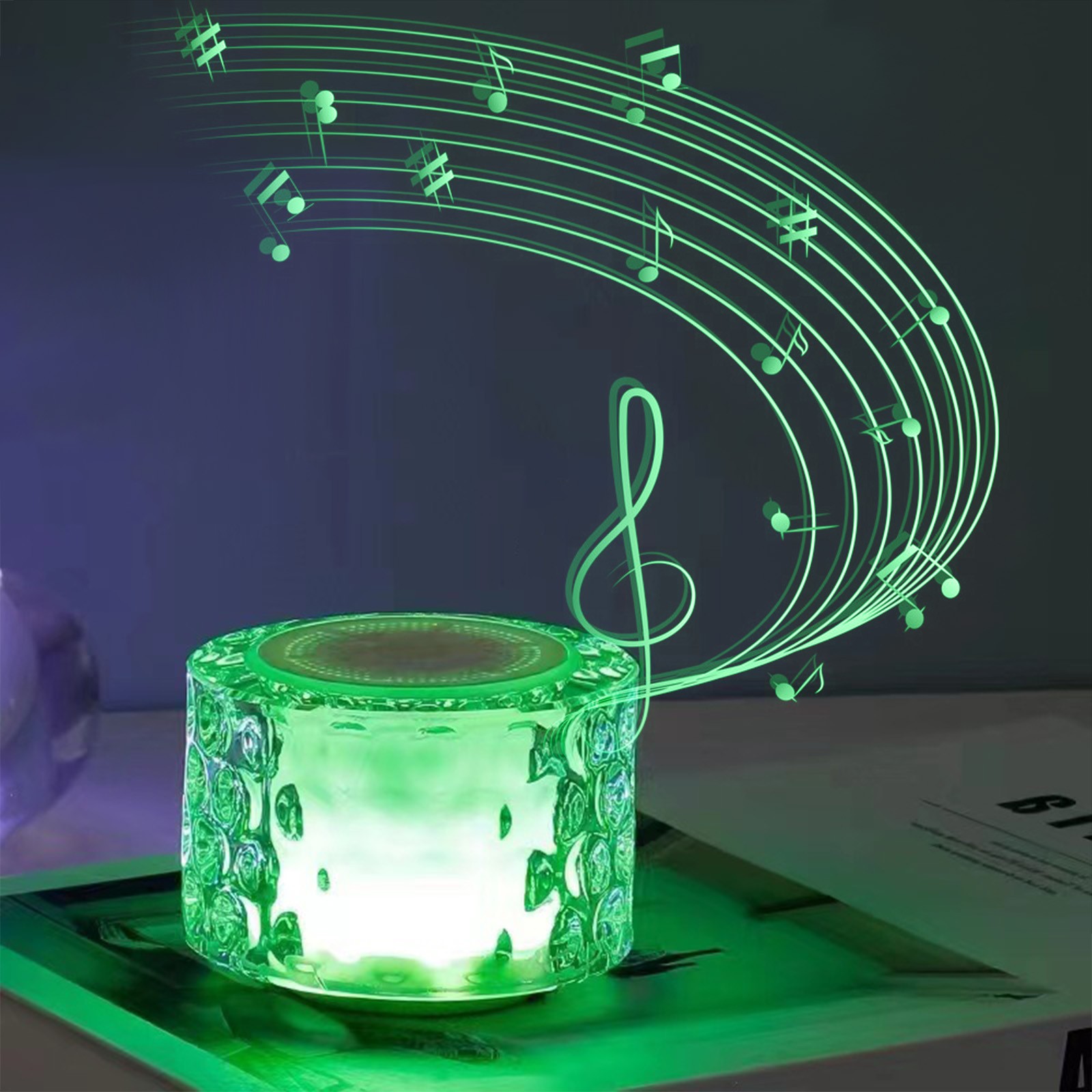 Speaker Ozmmyan Crystas Light Wireless Bluetooth Speaker Crystals