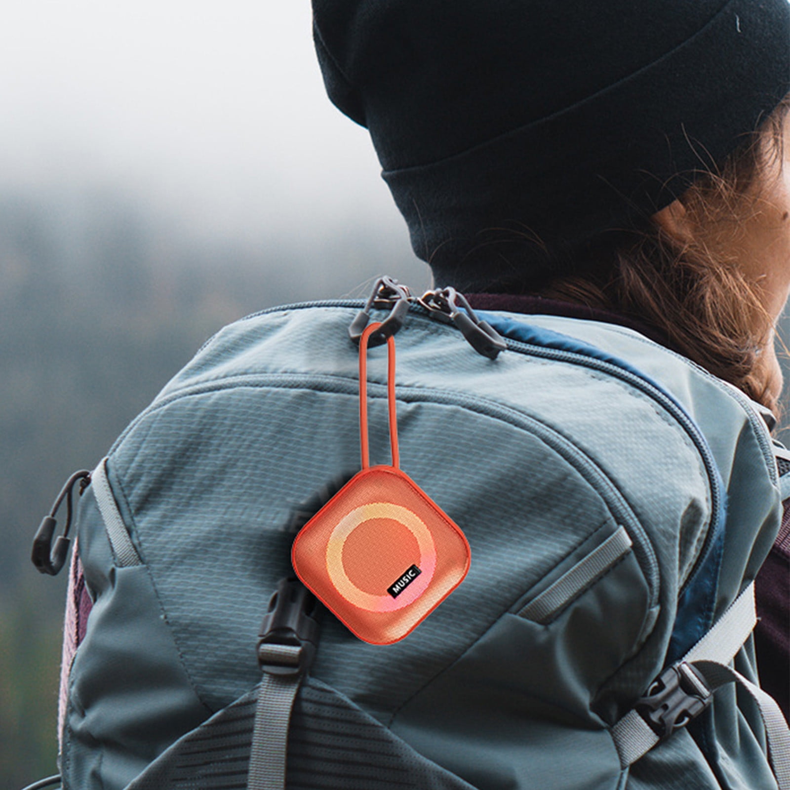 Speaker Ozmmyan New LED Atmosphere Light Portable Bluetooth Speaker