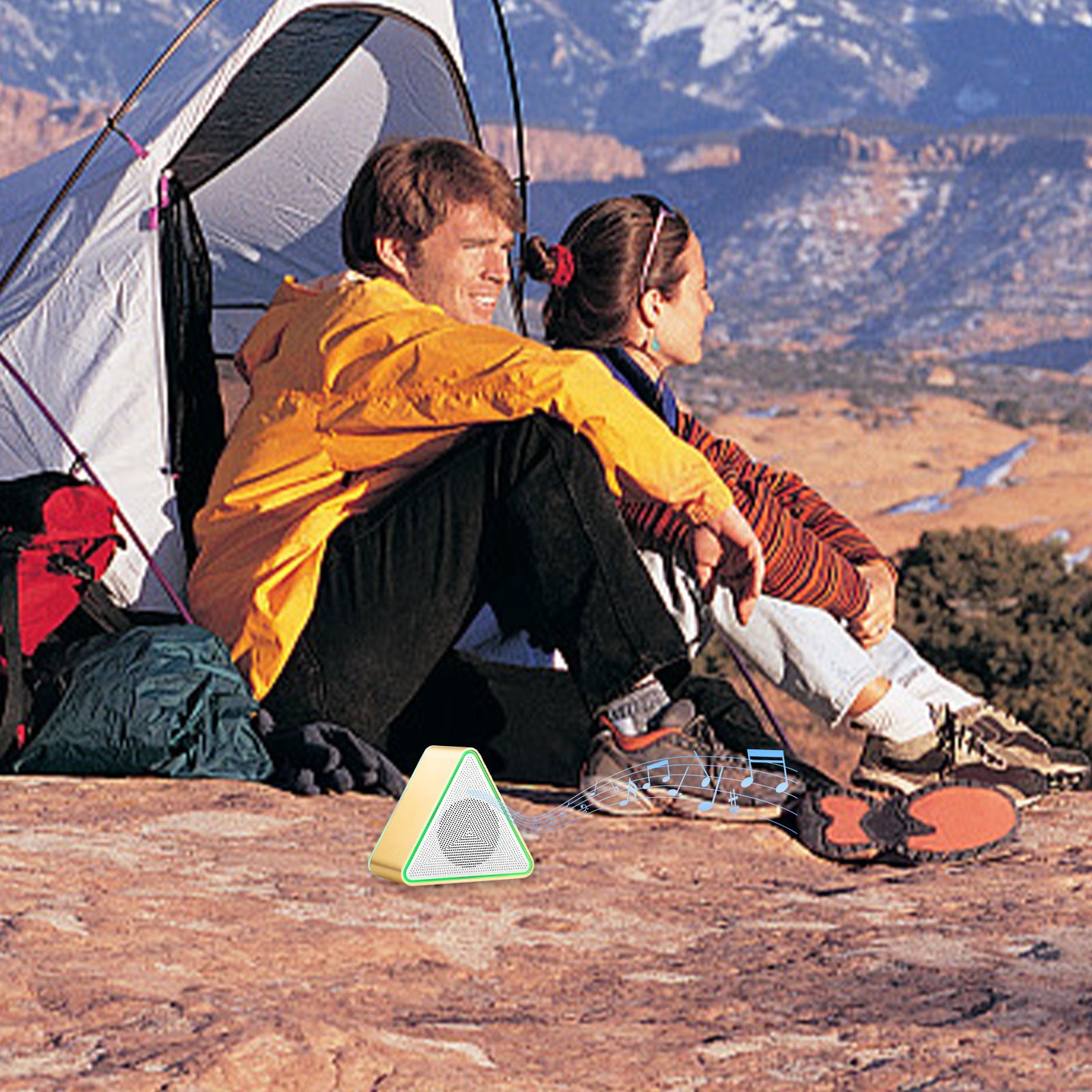 Speaker Ozmmyan Portable Bluetooth Speaker RGB Lights Outdoor Heavy