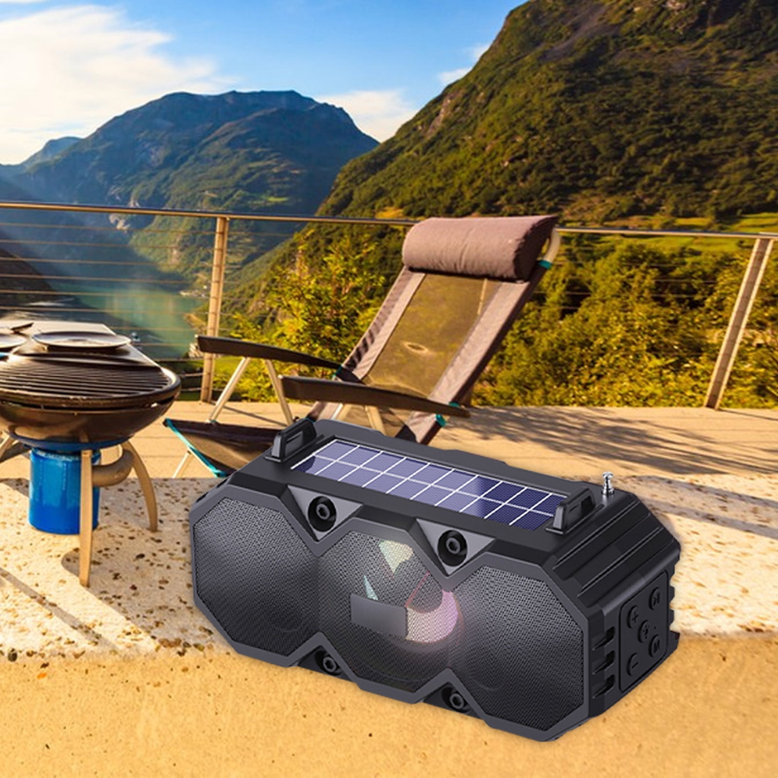 Speaker Ozmmyan Portable Solar Bluetooth Speakers, Wireless Outdoor