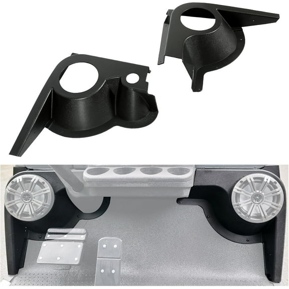 Speaker Pods Compatible with 1994-2023 EZGO TXT Replacement for 627153 Golf Cart Black Texture Pair Speaker Stands