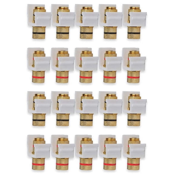 Speaker Post Snap-in Banana Jack - White, 20Pcs