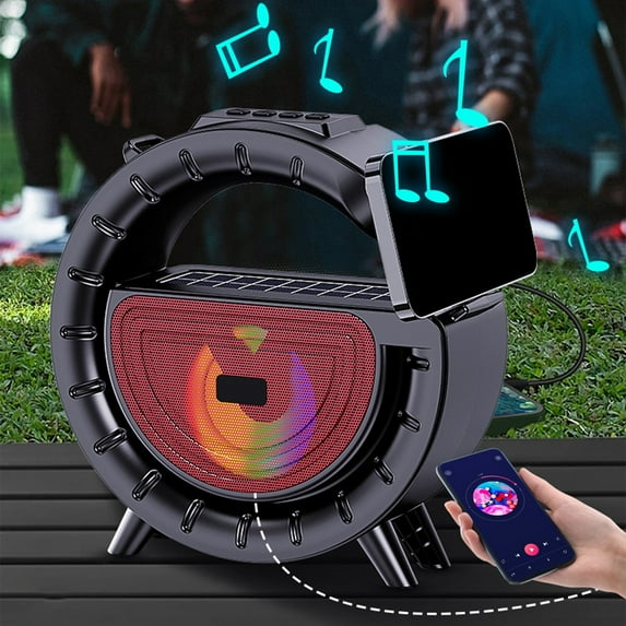 Speaker Qwtwty Wireless Bluetooth Speaker Portable Flashlight Solar Card Outdoor Sports Audio System