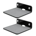 thumbnail image 1 of Speaker Shelf Wall Mount - Acrylic Small Floating Shelf Stand for Rear Wireless Speaker, Smart Phones, Wi-Fi Router, Security Cameras, Mini Action Figures Decor Display, 4.25 Inch (2 Pack, Black), 1 of 10