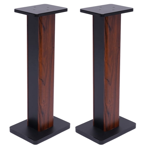 Speaker Stand, TS-70 Rosewood Speaker Stands Pair, 28 Inch Tall Speaker Wall Shelf for Home Stereo and Studio Monitor Setup