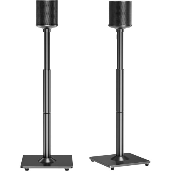 Speaker Stands for Sonos Era 100, Sonos One, One SL, Play:1, Height Adjustable 35"-43" Floor Standing Speaker Stands Pair with Cable Management, Ear Level Surround Sound, 11lbs Loading, MU9146