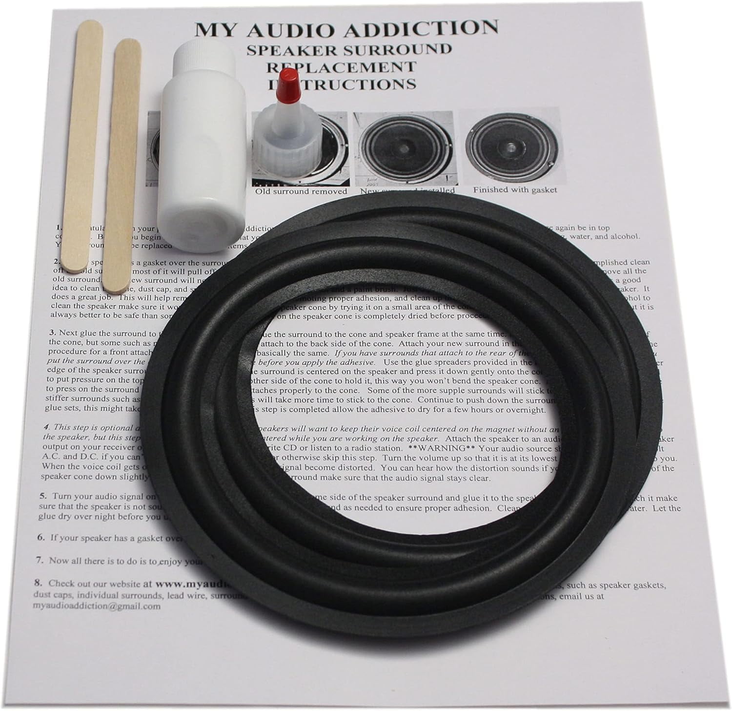 Schiuma Surround 4.9 Pollici Per Altoparlanti JBL Ricambio Kit