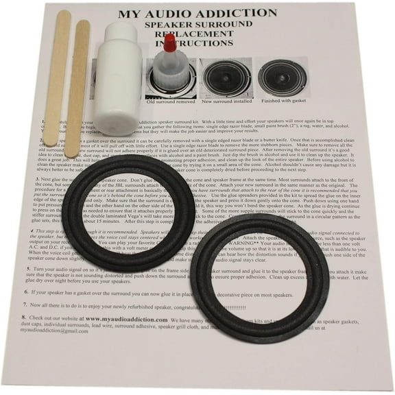 Speaker Surround Repair Kit for Marantz Imperial 3.25" Midrange Imperial 7 + 9