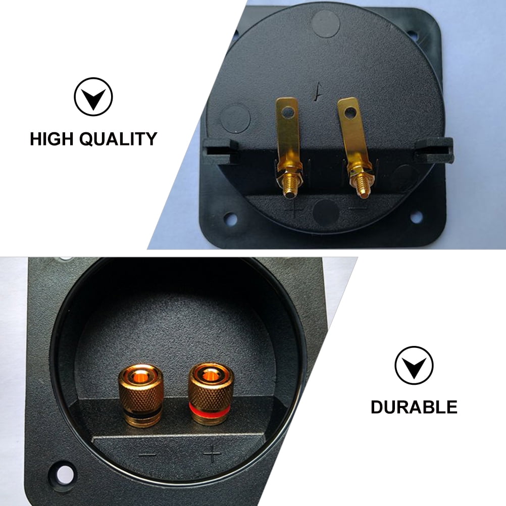 Speaker Terminal Box Cup Cup Connectors Binding Post Subwoofer 2 Jack Terminal Way Plate Box