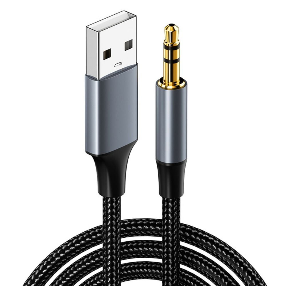 Speaker USB A to 3.5 Jack Adapter Wire Audio Cable USB to 3.5mm Male to Male Aux Line 2M