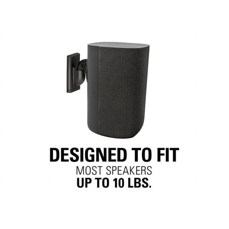 Sanus - Universal Wireless Speaker Wall Mount for Speakers up to 10 lbs. (Pair) - Black