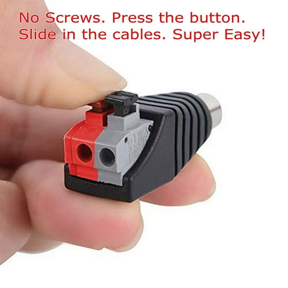 Speaker Wire A/V Cable To Audio Male Female For Rca Connector Adapter Press Plug Female Connector