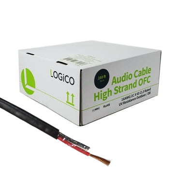 Cable-Zilla 500ft 16/2 AWG Outdoor Direct Burial Speaker Wire - UV Resistant, CCA, Black