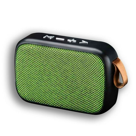 Speaker Works with Apple MacBook Pro 2018/2017/2016/13"/16"/iMac Fabric Design 3W Playtime 6H Indoor, Outdoor Travel (GREEN)