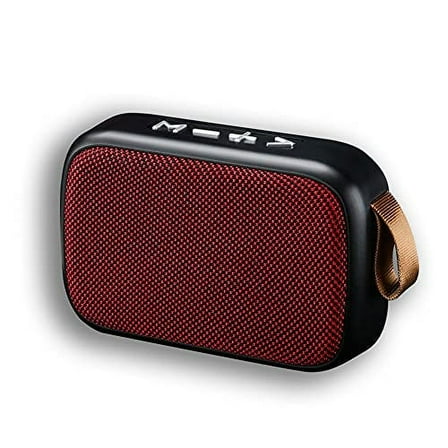 Speaker Works with Samsung Galaxy S21/Ultra/S21+/Plus Fabric Design 3W Playtime 6H Indoor, Outdoor Travel (RED)