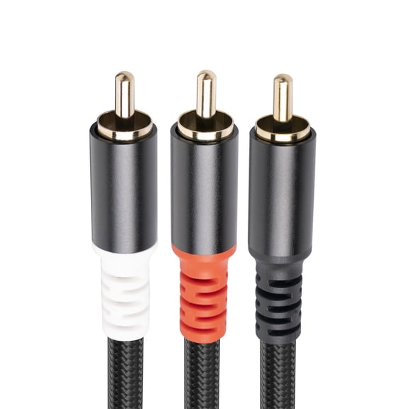 Speakers Audiophiles Cable 1 Male to 2 Male Y Adapter Splitter Gold Plated Connectors Stereo Audiophiles Cable
