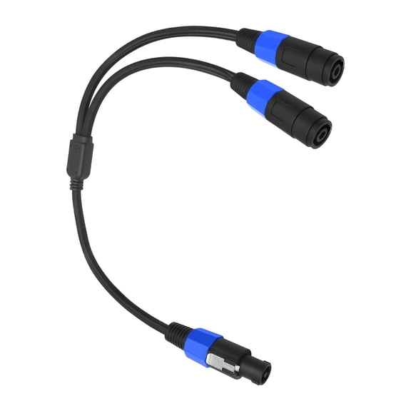 Speakers Cable 1 Male to 2 Female Speak on Splitter Cable Professional Sound Cord Speakers Cable Wire with Twist Lock