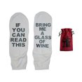 thumbnail image 1 of Speaking Socks Bring Me A Glass Of Wine Ankle Socks & Wine Bag Gift Set, 1 of 1
