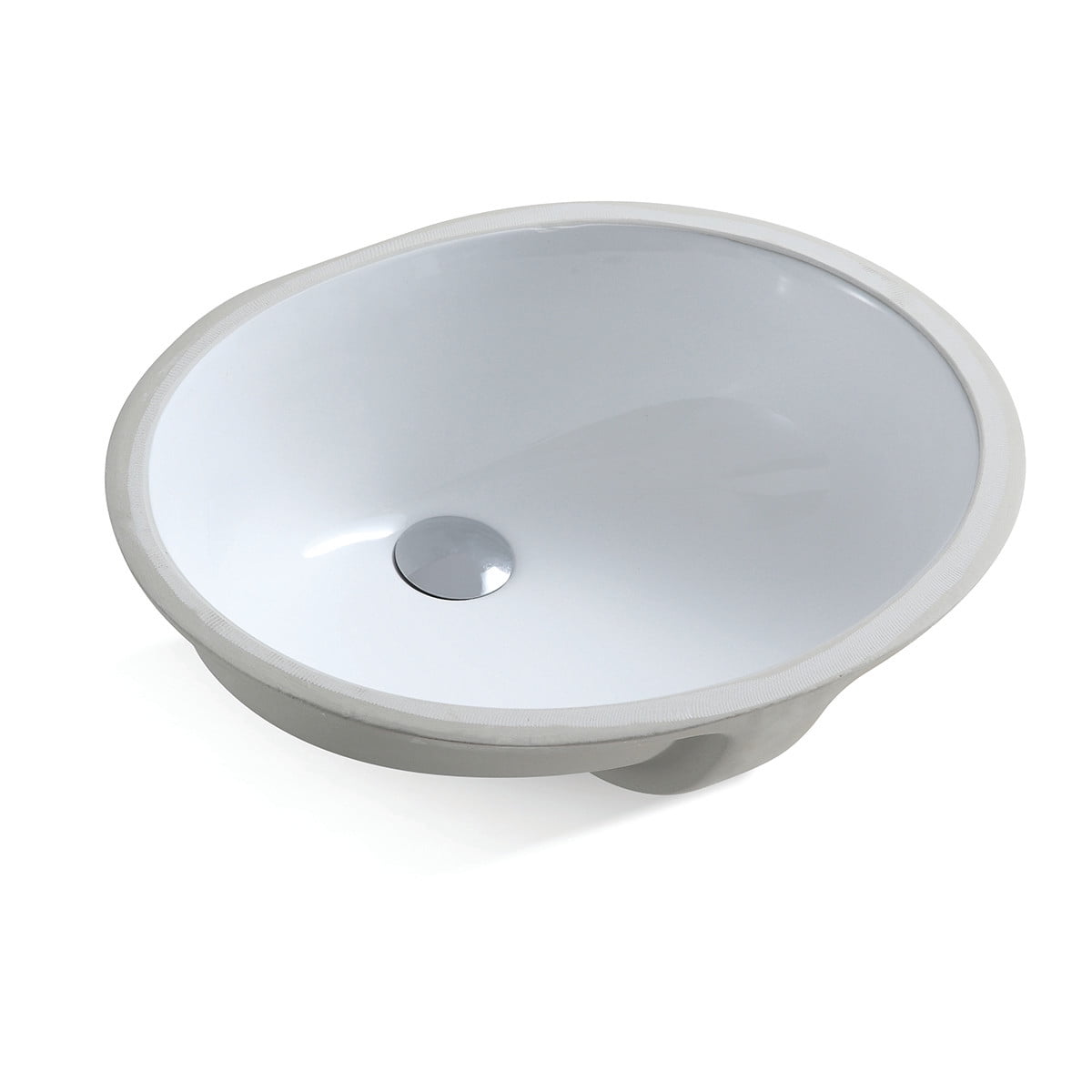 Westmere White Oval Ceramic Undermount Bathroom Sink