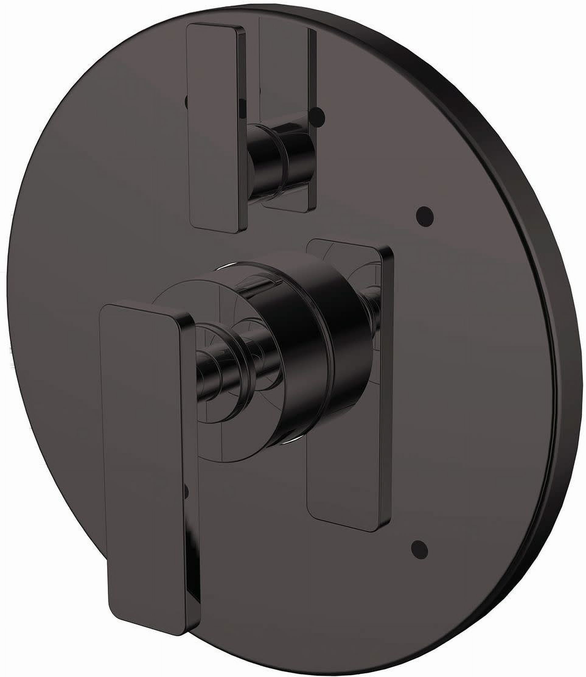 Matte Black Modern Lever Shower Valve Trim