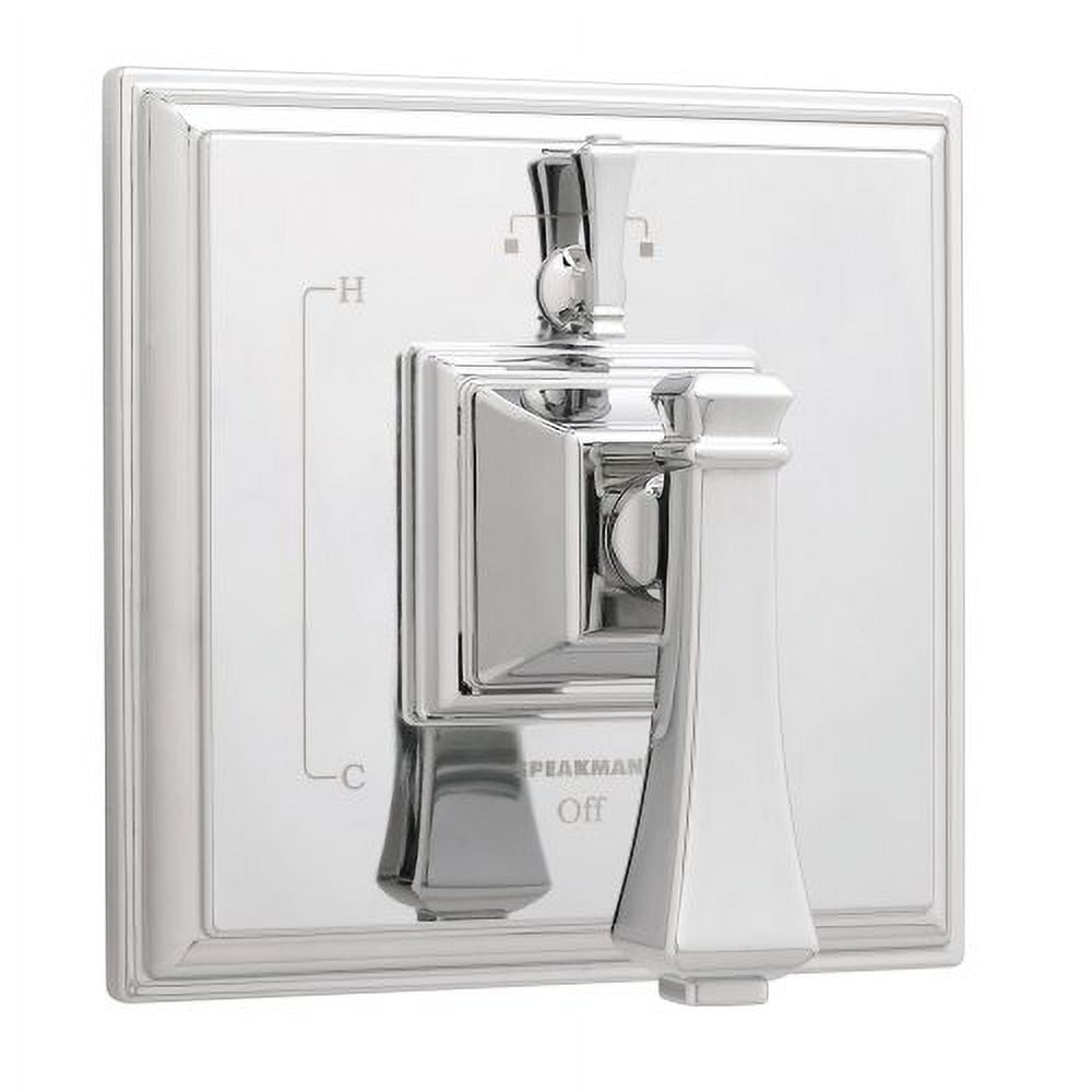 Polished Chrome Wall-Mounted Lever Shower Valve Trim