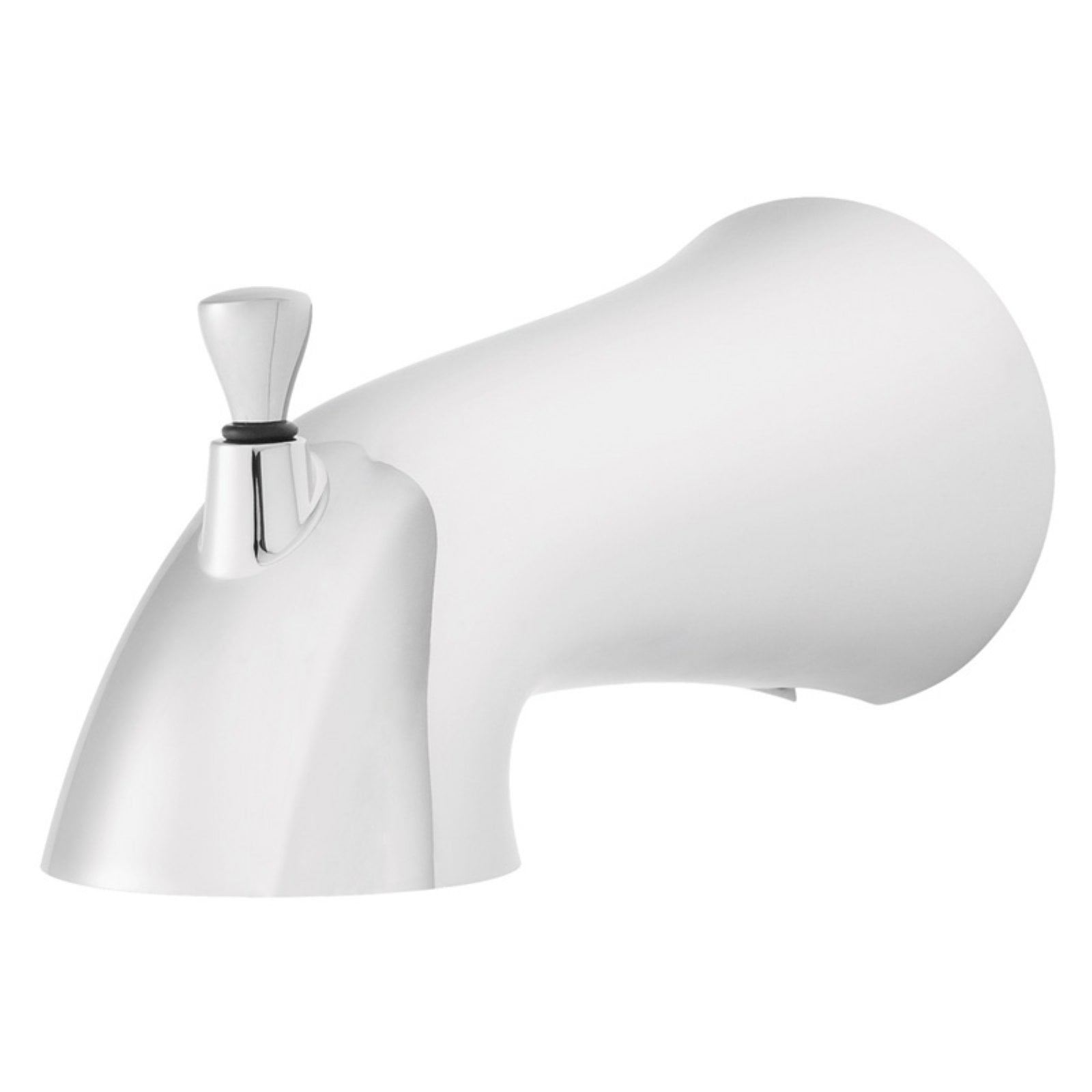 Polished Chrome Wall Mounted Tub Spout with Diverter