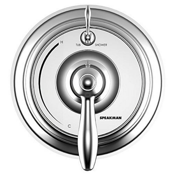 Speakman Cpt-5401 Sentinelpro Thermostatic Pressure Balance Shower Trim with Diverter, Polished Chrome (Valve Not Included)