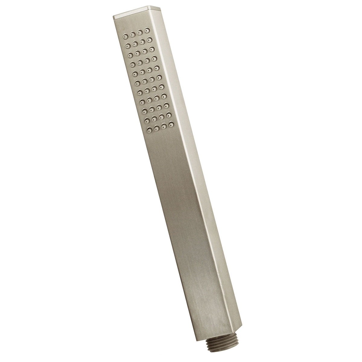 Brushed Nickel Square Handheld Shower Wand with Adjustable Height