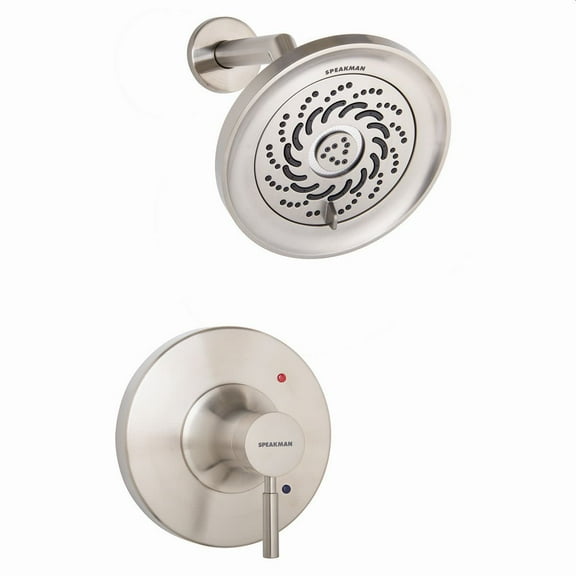 Speakman Neo SLV-1010-UNI-BN EasyInstall Universal Shower System Combination, Brushed Nickel