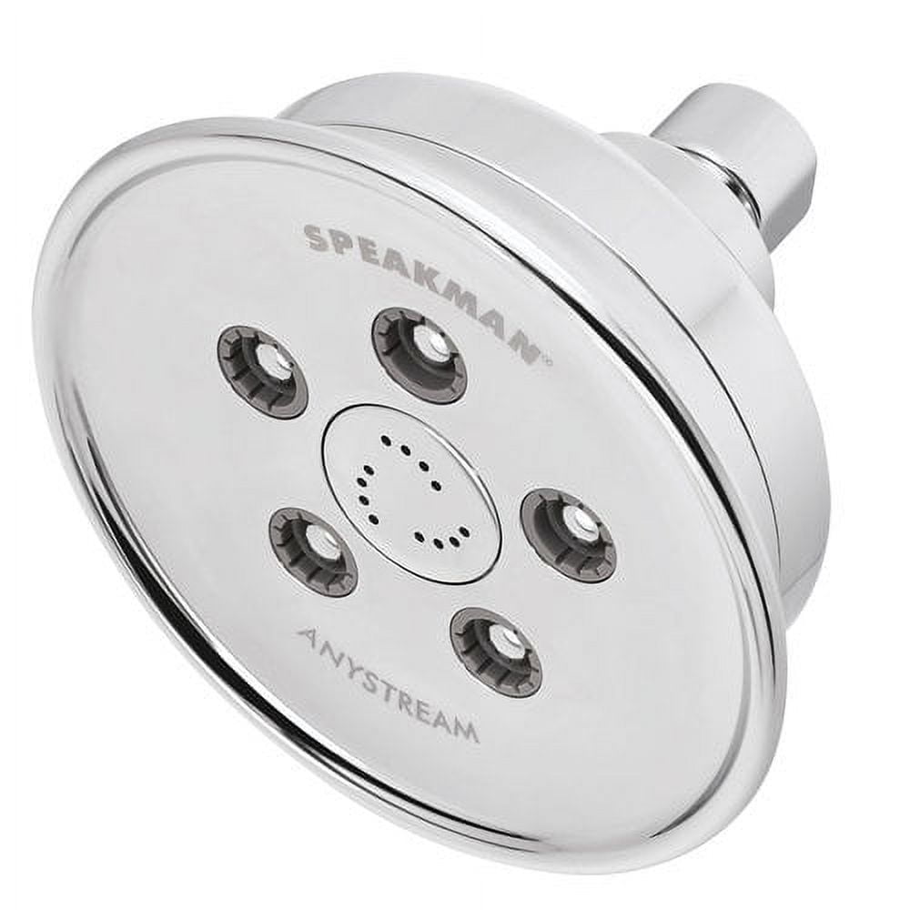 Speakman Caspian Anystream Adjustable Shower Head - High Pressure, 5 Spray Settings, Polished Nickel