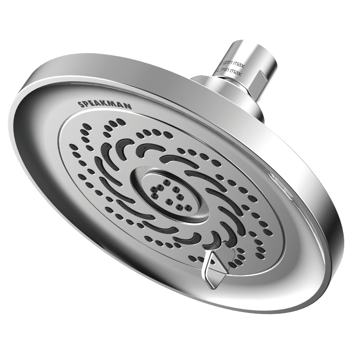 Speakman Reaction S-4000-E175 Fixed Shower Head – 1.75 GPM, Dusk Blue, High-Pressure Low-Flow Technology, WaterSense Certified