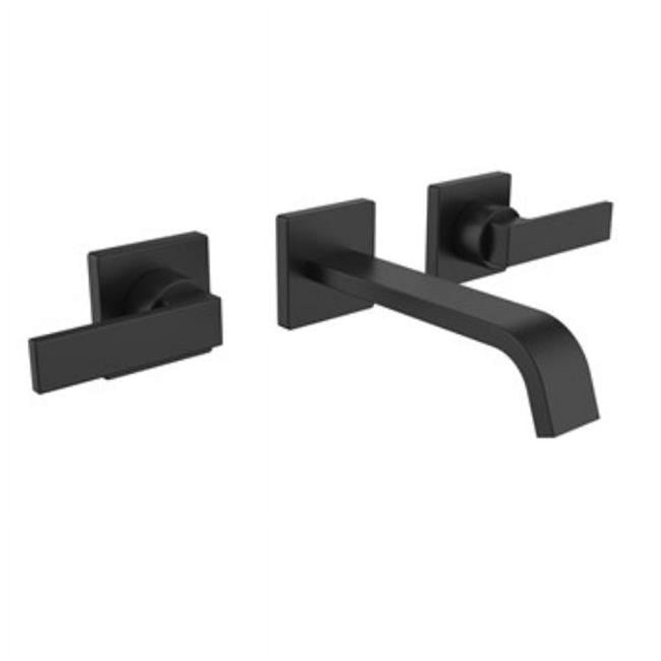 Lura Matte Black Minimalist Wall-Mounted Bathroom Faucet