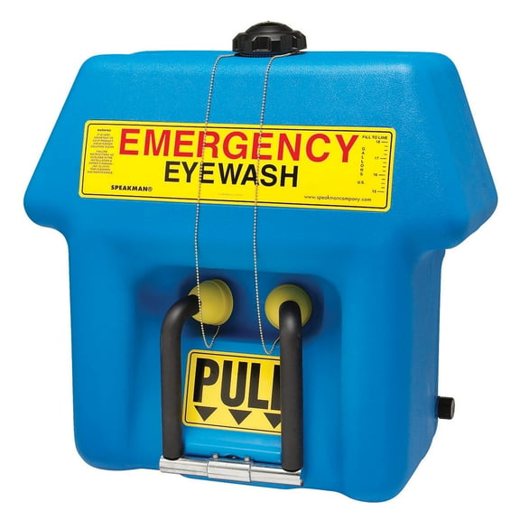 Speakman SE-4000 GravityFlo Portable Emergency Eyewash Unit for Dangerous Worksites, Blue, 21 Gallons