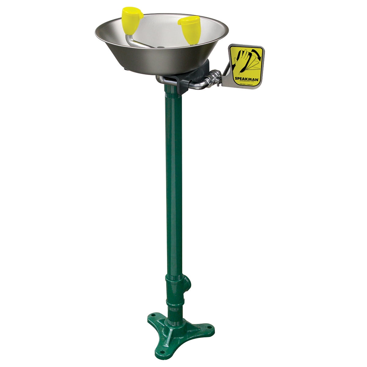Speakman SE-584 Traditional Series Pedestal-Mounted Emergency Eyewash, Stainless Steel