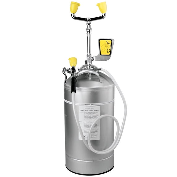 Speakman SE-590 FBA_SE-590 10-Gallon Portable Emergency Eye Wash with Drench Hose, Stainless Steel