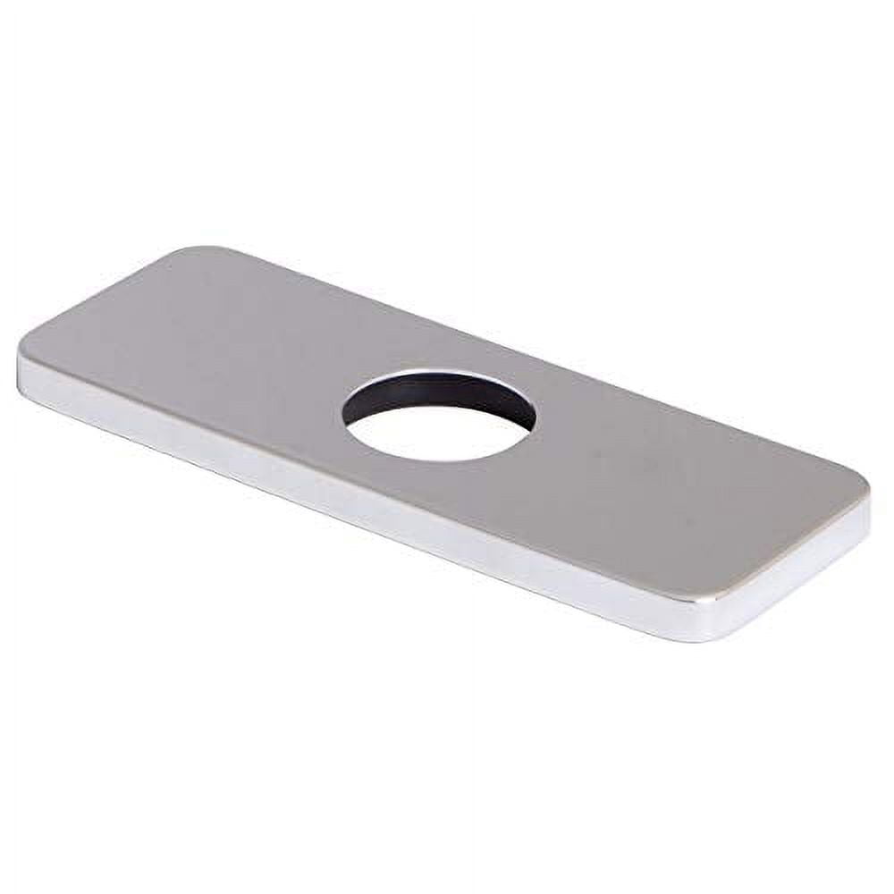 Polished Chrome 4 Inch Modern Brass Faucet Deck Plate