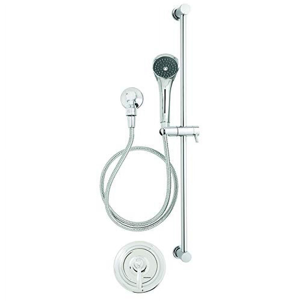 Polished Chrome Adjustable Handheld Shower Faucet Set