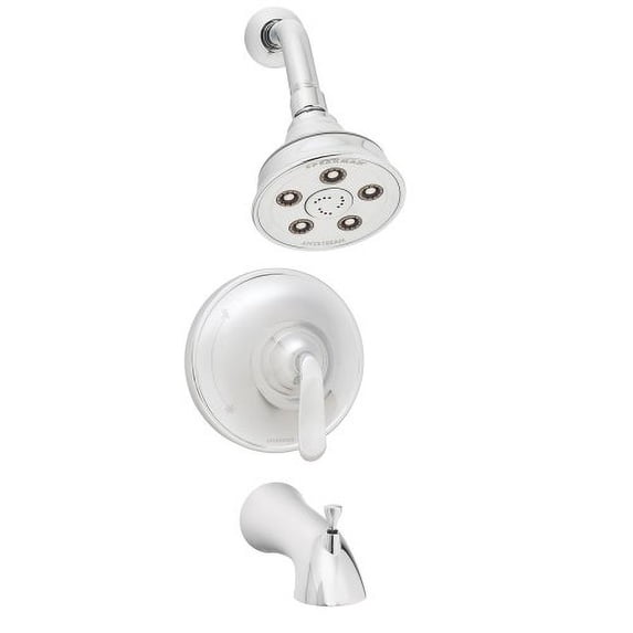 Speakman SM-7030-P Caspian Anystream Shower Head with Diverter Tub Spout and Pressure Balance Valve Shower Combo, Polished Chrome