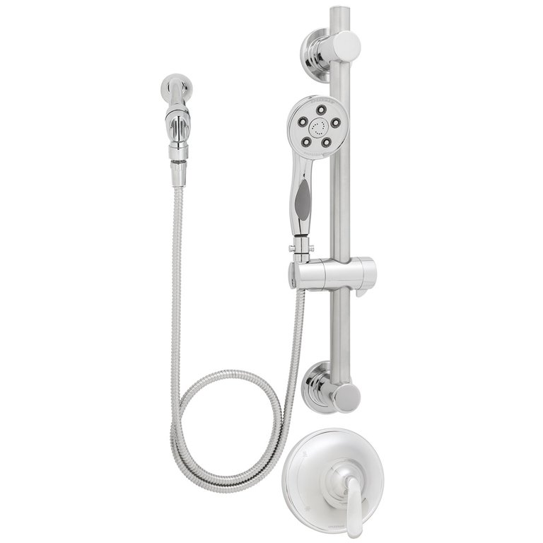Caspian Anystream 3-Spray Handheld Shower and Tub Combination with Grab/Slide Bar in Brushed Nickel (Valve Included) Caspian Anystream 3-Spray Handheld Shower and Tub Combination with Grab/Slide Bar in Brushed Nickel (Valve Included)