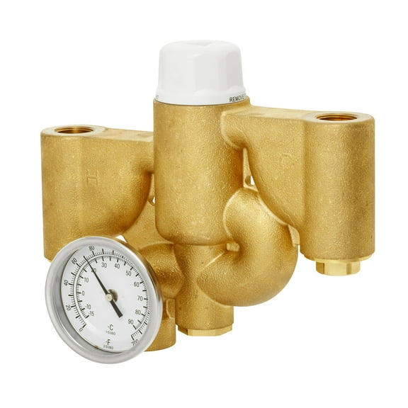 Speakman STW-362 Safe-T-Zone Thermostatic Mixing Valve, Rough Brass