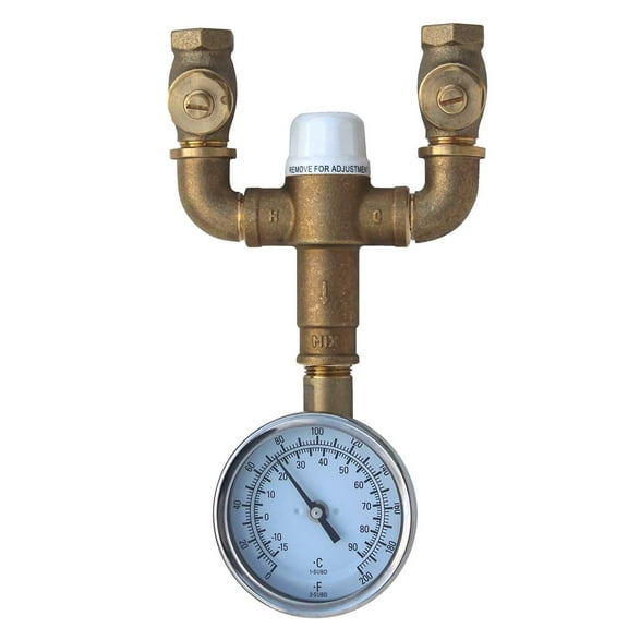 Speakman Safe-T-Zone STW-370 Thermostatic Mixing Valve, Rough Brass
