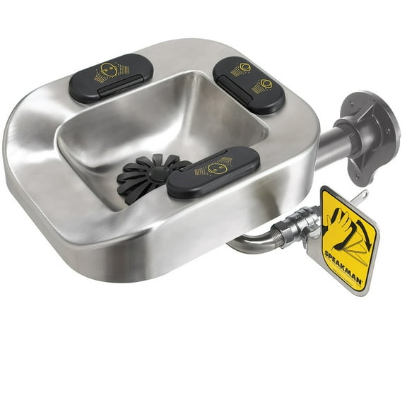 Speakman Se-1055 Optimus Wall Mount Eye And Face Wash Station - Stainless Steel