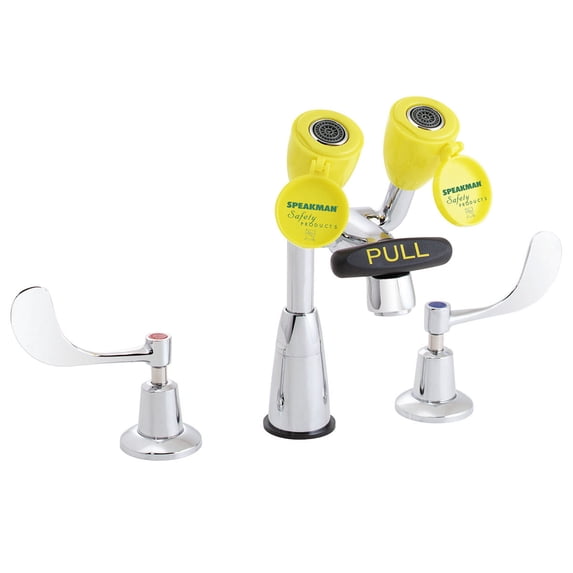 Speakman SEF-1800-CALFNA Eyesaver 1.5 GPM Laminar Flow Widespread Laboratory Faucet -