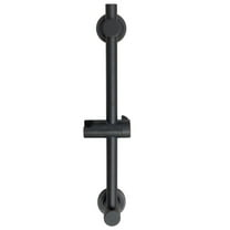 Matte Black Dual Overhead Spray And Handheld Shower Head Combo With Slide Bar, ADA ST 71 BL