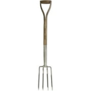 Spear & Jackson Traditional Stainless Steel Border Fork, Durable Heavy Duty Garden Tool, Ideal for Aerating Weeding and Digging, Comfortable Wooden Handle