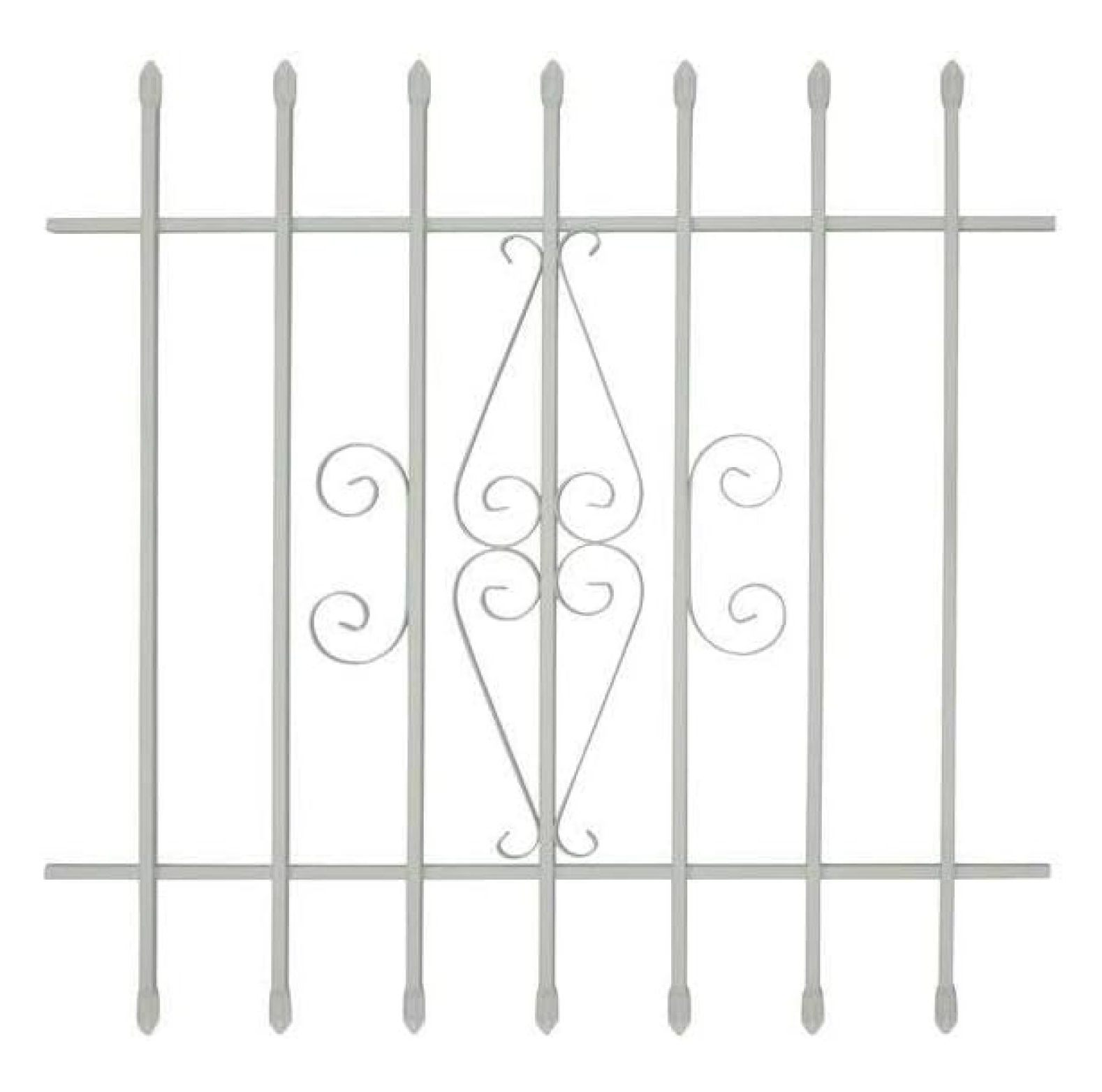 Spear Point Window Bar Guard 36x36 White - Security Bars for Windows ...