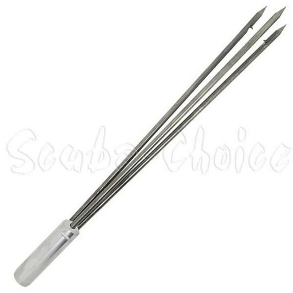 Spearfishing 12" Stainless Steel Pole Spear Tip 3 Prong Head Paralyzer