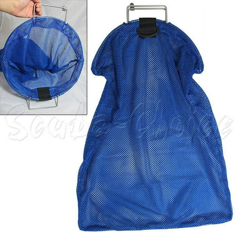 Spearfishing 5mm Stainless Steel Wire Handle Blue Fish Bag Net Mesh