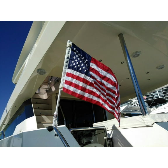 Spearfishing World 20" x 30" Nylon Boat Rod Holder American Outdoor Flag